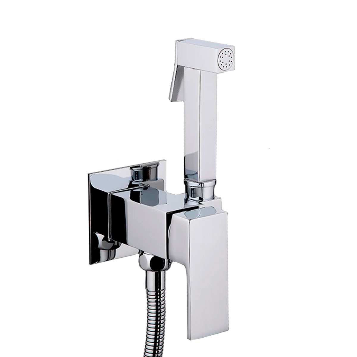 Imagem de Chuveiro Higiénico Embutido Quadrado com Água Quente e Fria