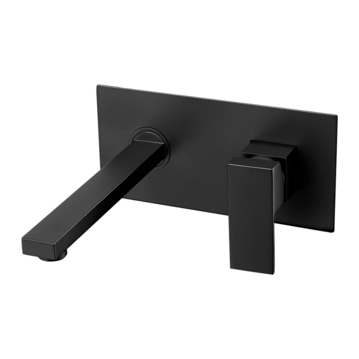 Imagem de Torneira de Lavatório Embutida Preto Mate Quadrada | Monocomando