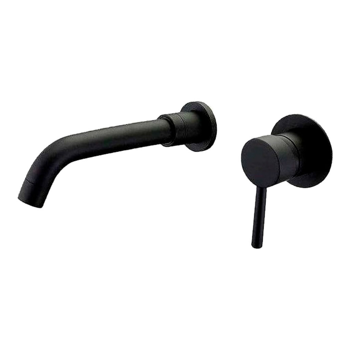 Imagem de Torneira de Lavatório Embutida Preto Mate Redonda Monocomando