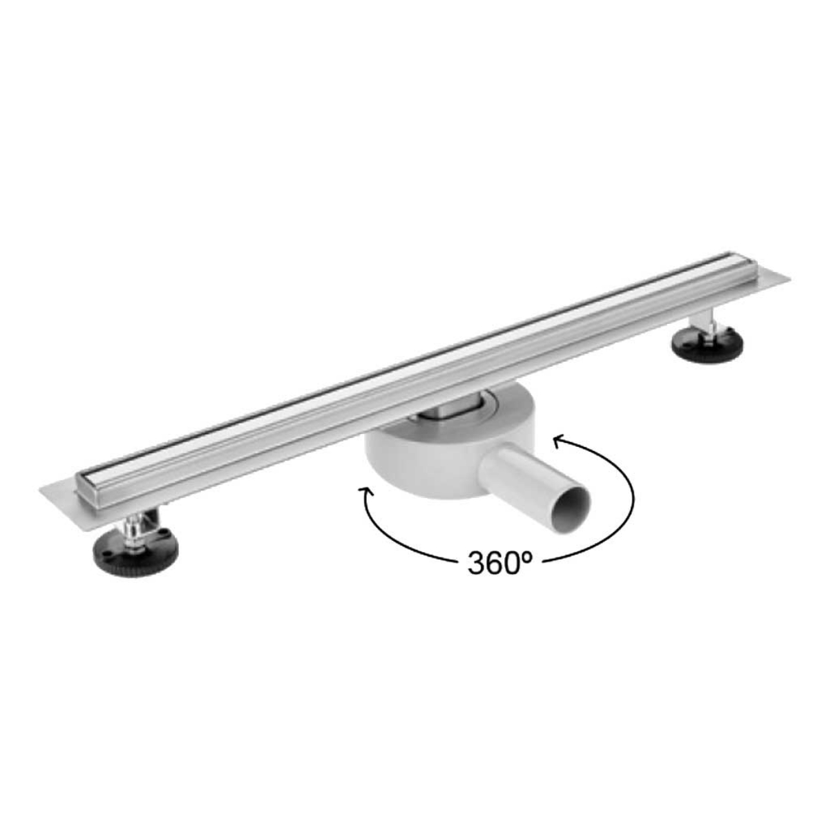 Imagem de Calha de Duche SLIM em Inox com Sifão 360º | 600–900 mm