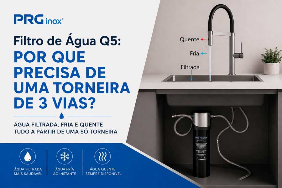 Filtro de Água Q5: precisa mesmo de uma torneira de 3 vias?