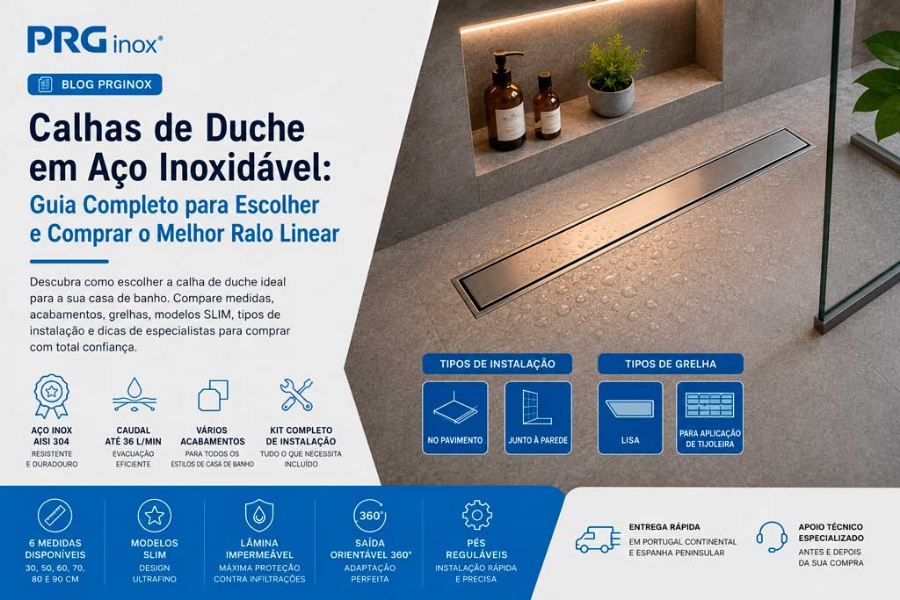 Onde Comprar Calhas de Duche em Inox? Guia Completo para Escolher a Melhor Solução