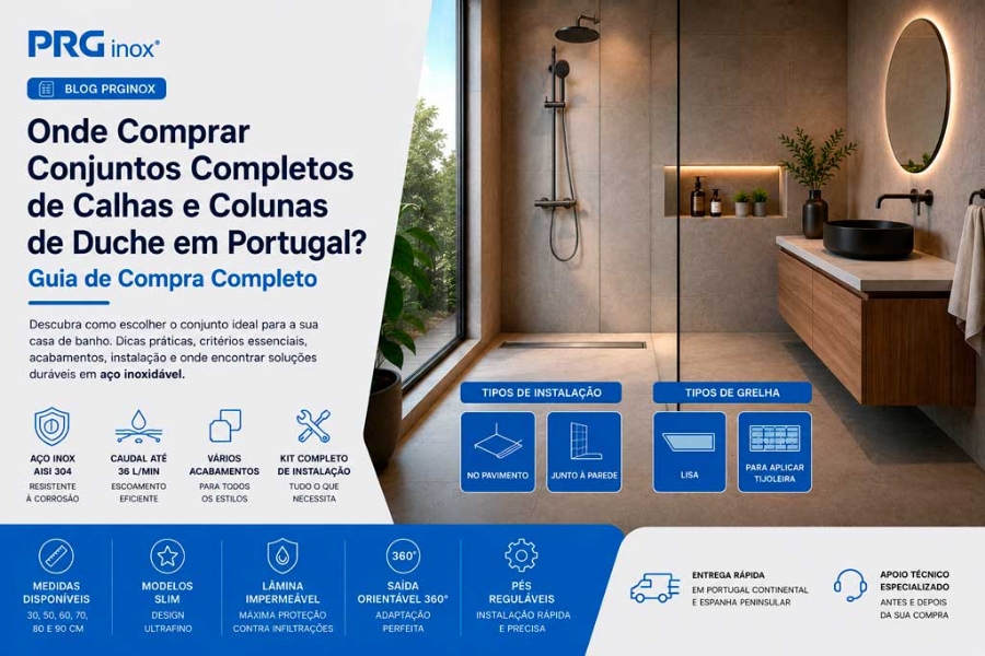 Onde Comprar Conjuntos Completos de Calhas e Colunas de Duche em Portugal – Guia Completo