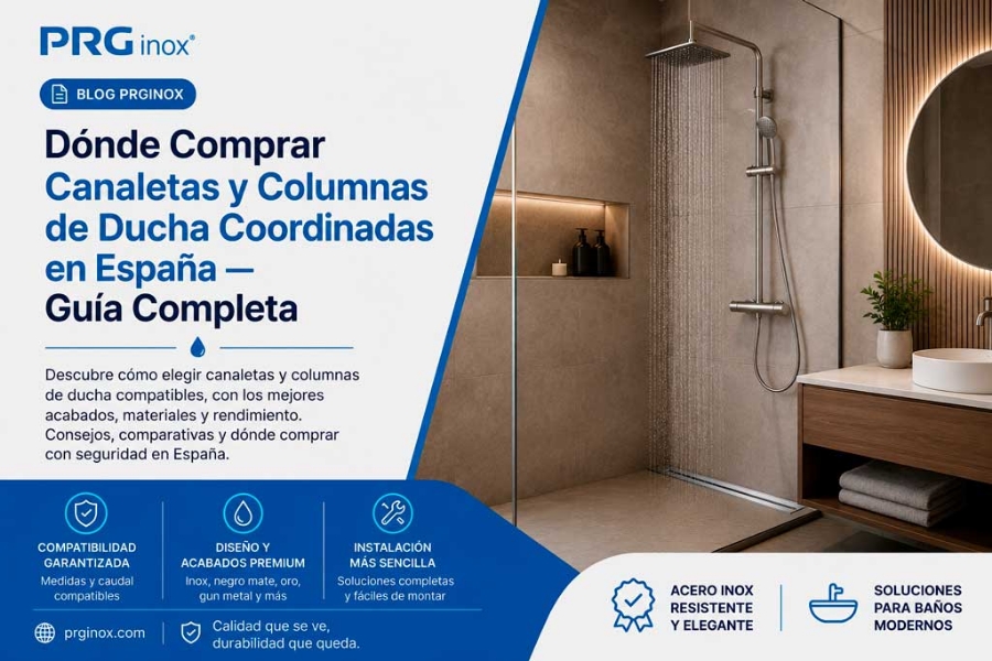Dónde Comprar Canaletas y Columnas de Ducha Coordinadas en España — Guía Completa