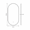 Imagem de Espelho LED Oval 100x50 cm com Luz Frontal e Desembaciador