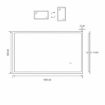 Imagen de Espejo LED Rectangular 100x60 cm con Luz Frontal y Antivaho