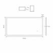 Imagem de Espelho LED Retangular 120x60 cm com Luz Frontal e Desembaciador