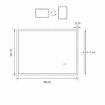 Imagem de Espelho LED Retangular 80x60 cm com Luz Frontal e Desembaciador