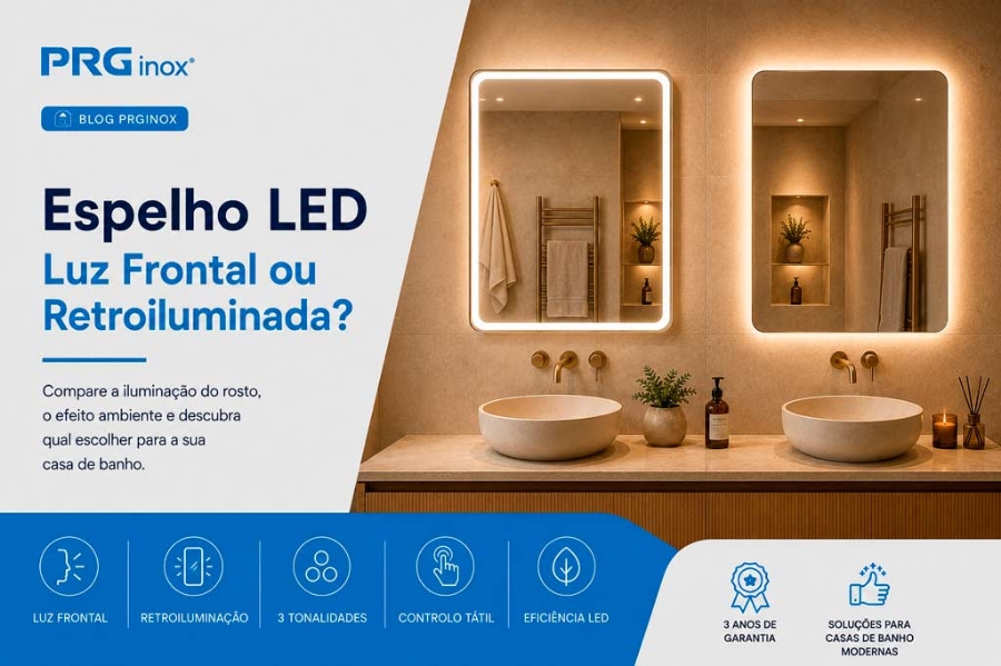 Espelho LED: Luz Frontal ou Retroiluminada — Qual Escolher?
