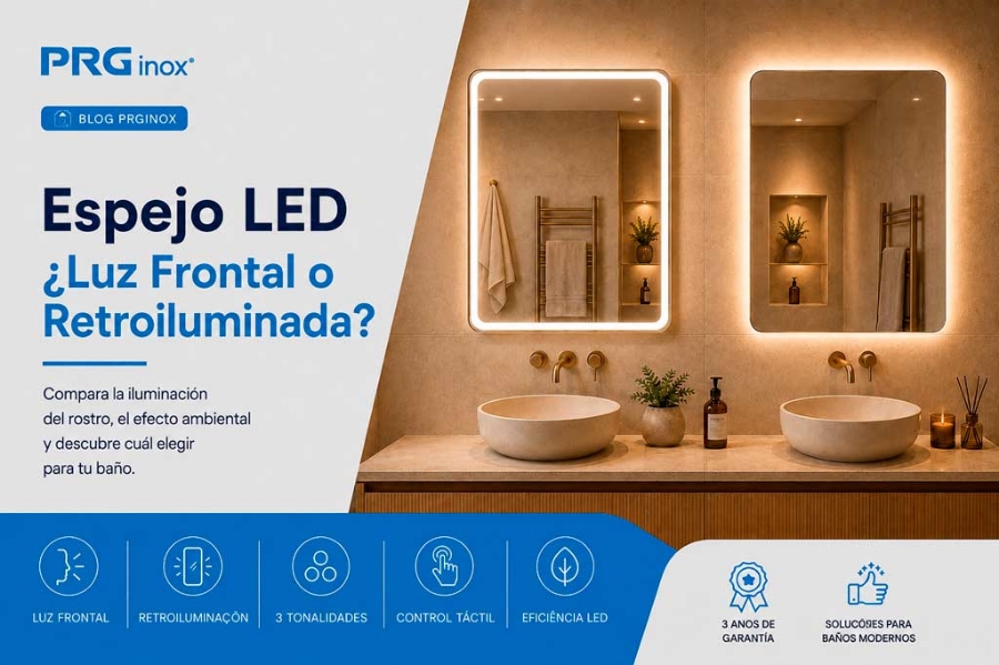 Espejo LED: Luz Frontal o Retroiluminada — ¿Cuál Elegir?